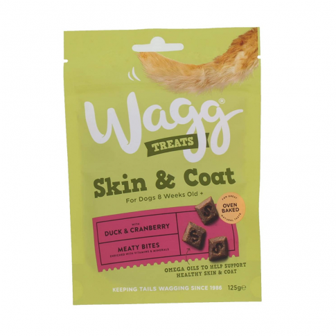 Wagg Skin & Coat Meaty Bites with Duck & Cranberry Dog Meaty Treat - 125 gm