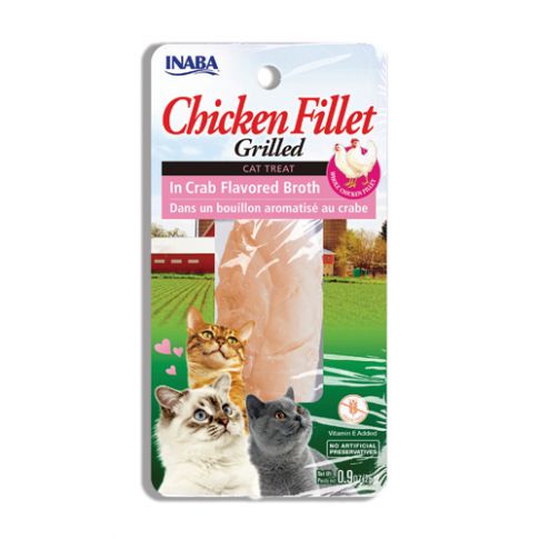 Inaba Chicken Fillet Chicken In Crab Broth Cat Treat - 25 gm