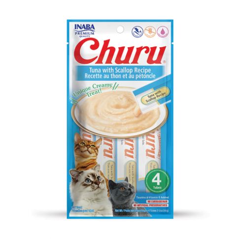 Inaba Churu Tuna With Scallop Cat Meaty Creamy Treat - 56 gm
