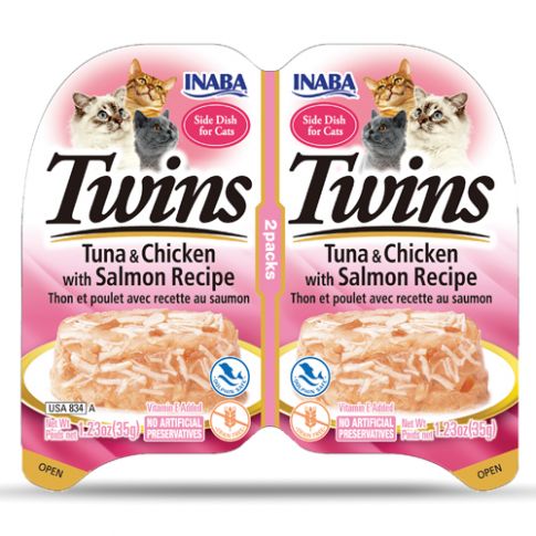 Inaba Cat Twins Cup  Tuna n Chicken With Salmon Recipe  Wet Cat Food - 70 gm