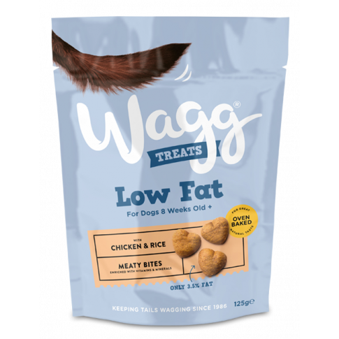 Wagg Low Fat Meaty Bites with Chicken & Rice Dog Meaty Treat - 125 gm