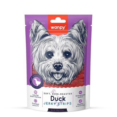 Wanpy Duck Jerky Strips Dog Treat -100 gm 