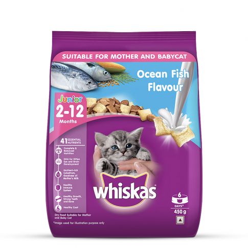 Buy Whiskas Kitten 2 12 months Oean Fish Dry Food Online In India I Zigly