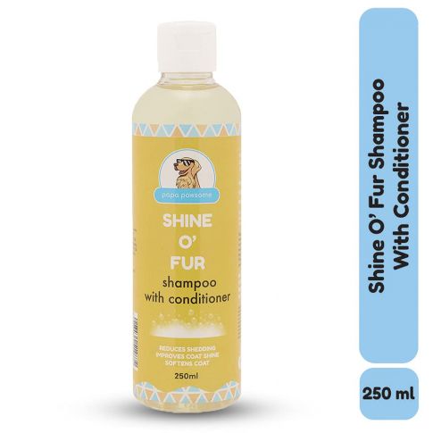 Papa Pawsome Shine O Fur Shampoo With Conditioner For Dogs - 250 ml