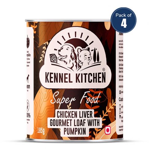 Kennel Kitchen Gourmet Loaf Chicken Liver With Pumpkin  Puppy/Adult Wet Dog Food (Pack Of 4)