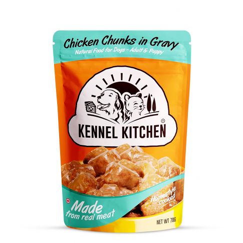Kennel Kitchen Chicken Chunks In Gravy Puppy/Adult Wet Dog Food - 70 gm