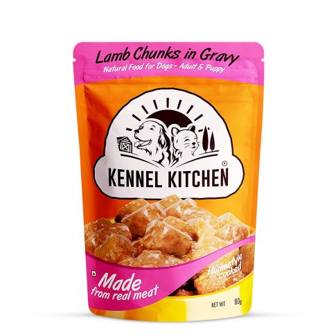 Kennel Kitchen Lamb Chunks in Gravy Puppy/Adult Wet Dog Food - 70 gm
