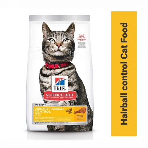 Science Diet Urinary Hairball Control Adult Dry Cat Food - 1.59 kg