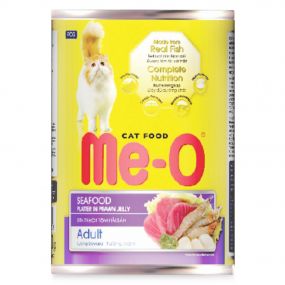 Me-O Seafood Flavour Canned Adult Wet Cat Food - 400 gm