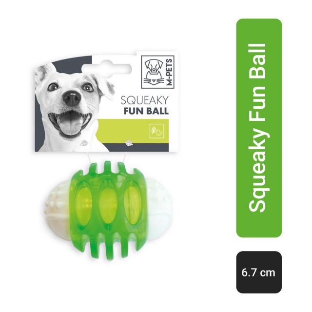 M-Pets Squeaky Fun Ball Fetch Dog Toy - 6.7 cm