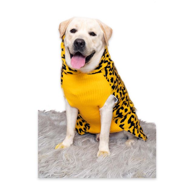 Petsnugs Leopard Print Dog Sweater-XS