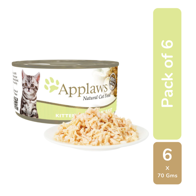 Applaws Chicken Breast Canned Kitten Wet Food - 70 gm (Pack Of 6)