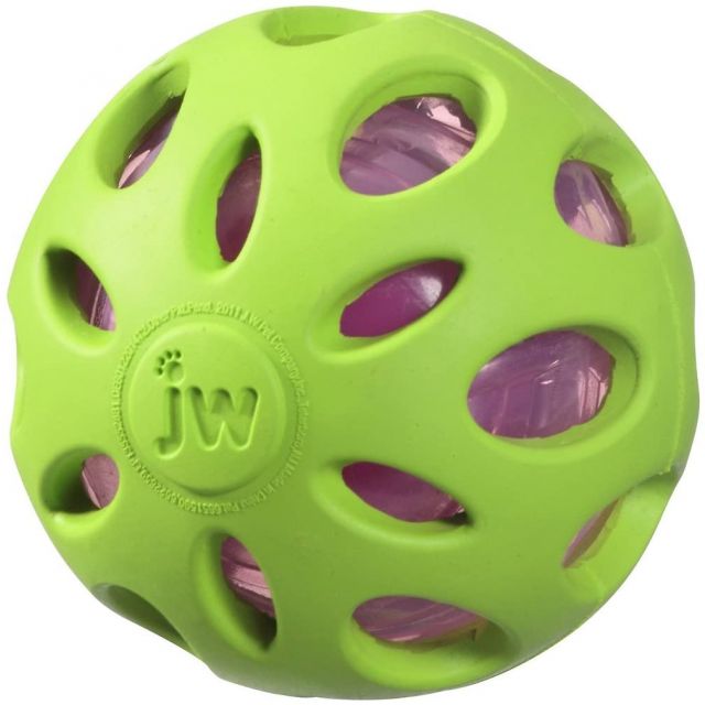 Petmate JW Crackle Heads Crackle Ball Dog Toy-S