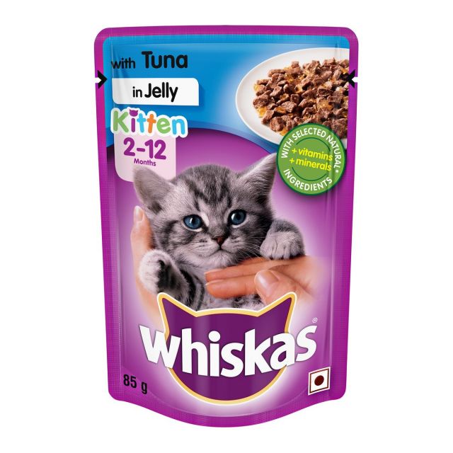 Whiskas Kitten (2-12 months) Tuna in Jelly Wet Food - 85 gm