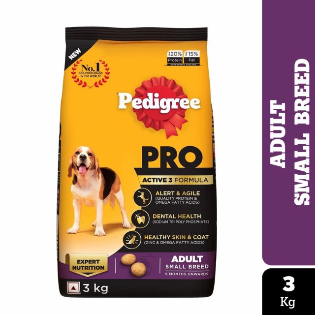 Pedigree Pro Adult Small Breed Dog (Older than 9 Months)-3 kg