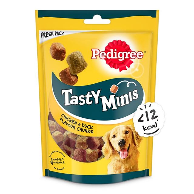 Pedigree Tasty Minis Cubes Chicken & Duck Flavour Chunks Adult Dog Treat - 130 gm