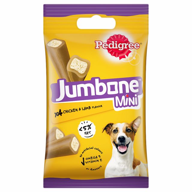 Pedigree Jumbone Chicken & Lamb Mini Adult Dog Treat -160 gm (4 Sticks)