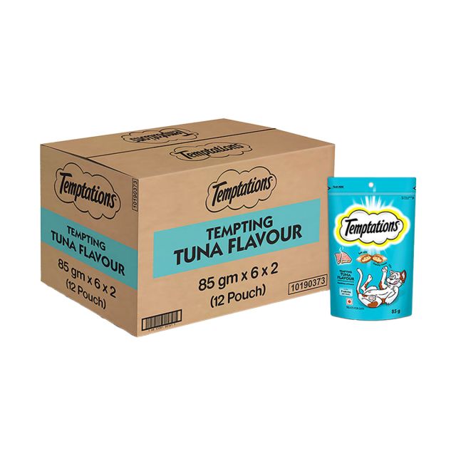 Temptations Tempting Tuna Flavour Cat Treat 85 gm (Pack Of 12)