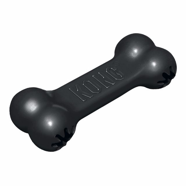 Extreme Goodie Bone Interactive Chew Toy Black - Medium