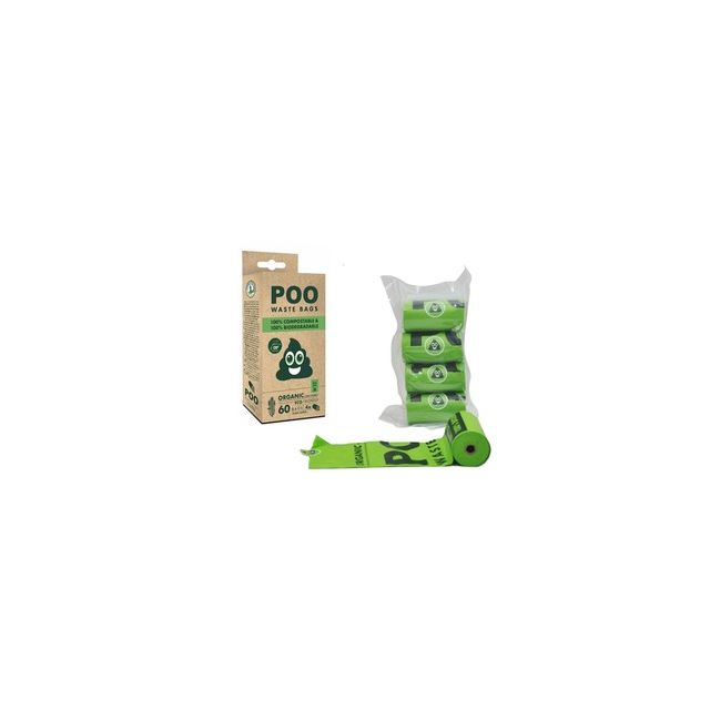 M-Pets Poo 100% Compostable & Biodegradable Dog Waste Bags - 60 Bags