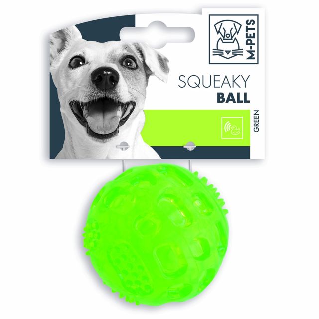 M-Pets Squeaky Ball Fetch Dog Toy - 6.3 cm