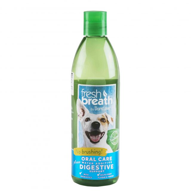 Tropiclean Fresh Breath Digestive Support Water Additive For Dog - 473 ml