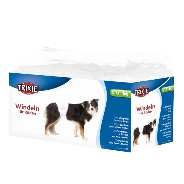 Trixie Diaper For Male Dogs - 12 Diapers 