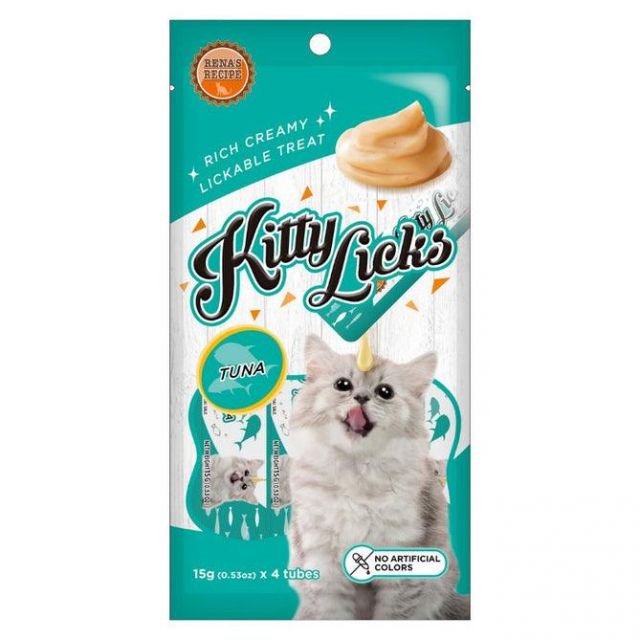 Rena Kitty Licks Tuna Cat Treat - 15g x 4 Tubes 