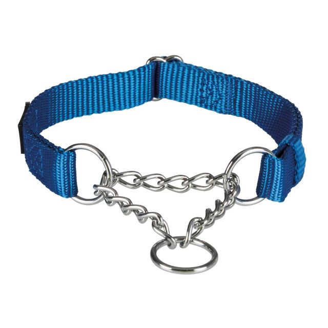 Trixie Premium Stop-the-pull Nylon Collar Royal Blue S-M (30-40 cm/15 mm)