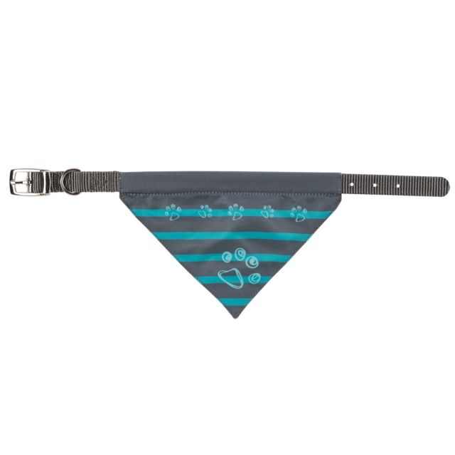 Trixie Nylon Collar with neckerchief Graphite - S-M