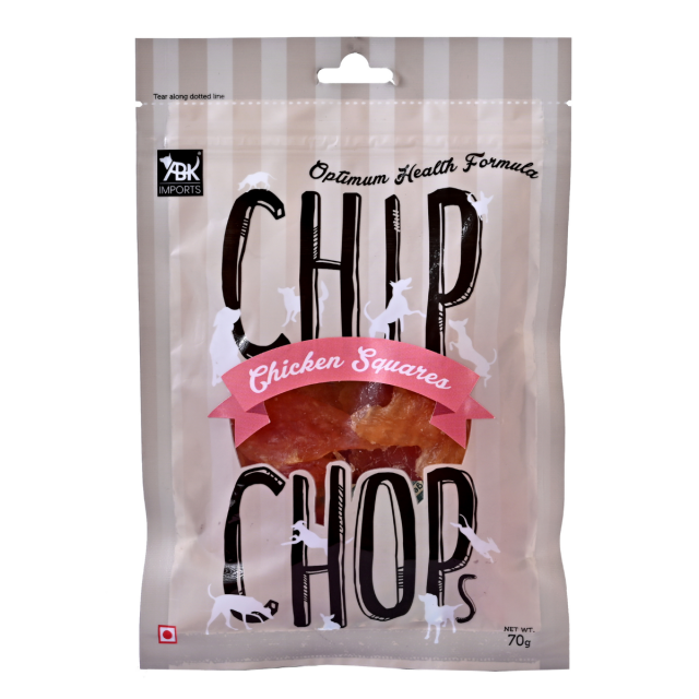 Chip Chops Chicken Squares Dog Meaty Treat - 70 gm