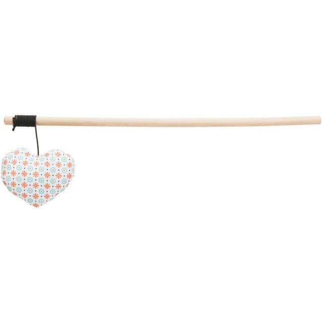 Trixie Playing Rod With Heart, Wood/Fabric, Catnip, 35 Cm
