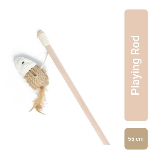 Trixie Playing rod with mouse plush Cat Toy - 50 cm