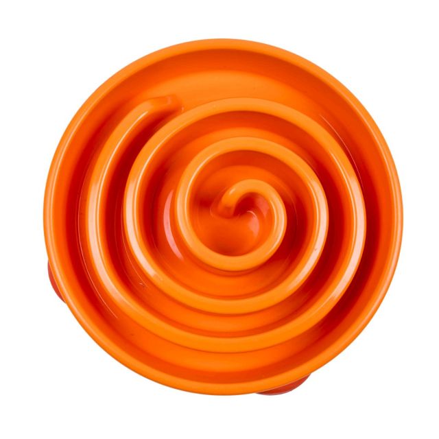 Outward Hound Fun Feeder Slo-Bowl Helps Prevent Obesity & Bloat Dog Bowl Large - 33 cm (Orange)