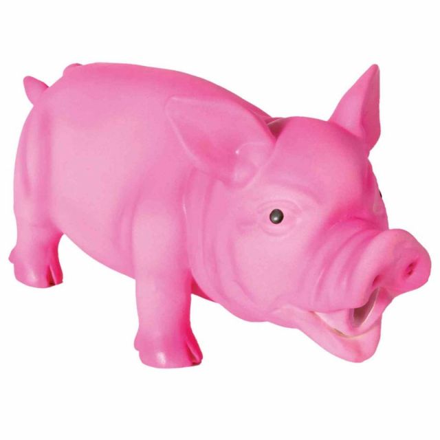 Trixie Pig, Animal Sound Latex Dog Toy 21 cm (Color May Vary)