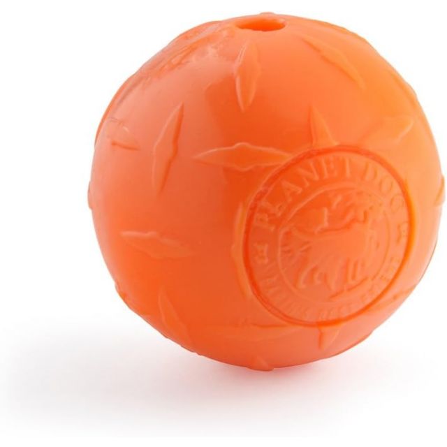 Outward Hound Orbee-Tuff Diamond Plate Ball, Orange Small- 3 Inch