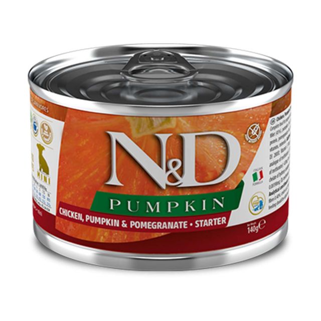 Farmina N&D Pumpkin Chicken & Pomegranate Mini Breed Starter Wet Dog Food -140 gm