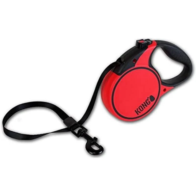 Kong Terrain Retractable Leash XSmall ( Dogs Up To 12 Kgs) - Red