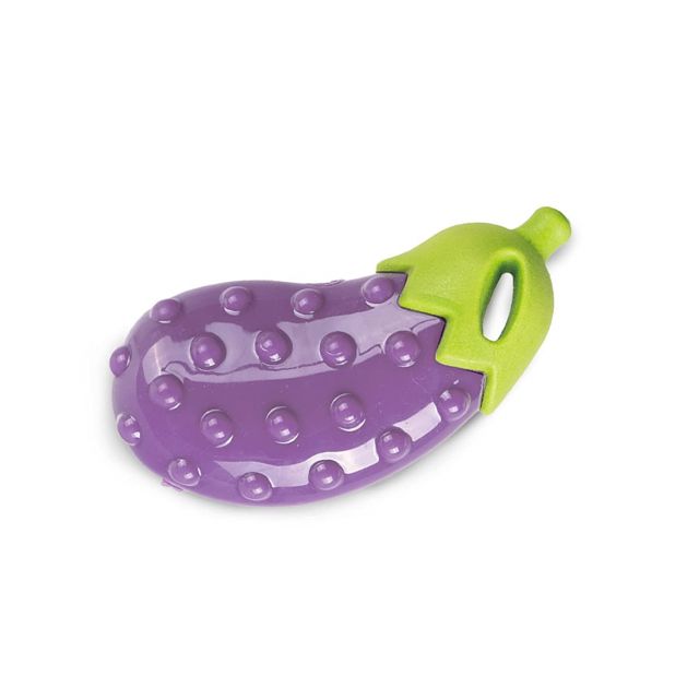 Fofos Vegi-Bites Eggplant Squeaky Chew Dog Toy - Small