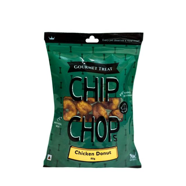 Chip Chops Chicken DonutsDog Meaty Treat - 80 gm