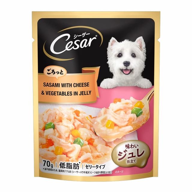 Cesar Sasami With Cheese N Vegetable In Jelly 70Gm