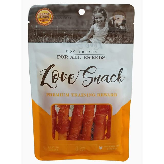 Rena's Love Snack Chicken Wrap Cheese Sticks Dog Treat - 55 gm ( Pack of 3)