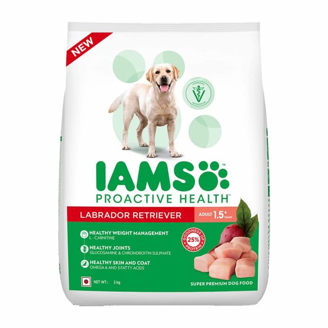 IAMS Proactive Health Adult Labrador Retriever Dogs (1.5+ Years) Super Premium Dog Food - 3Kg 