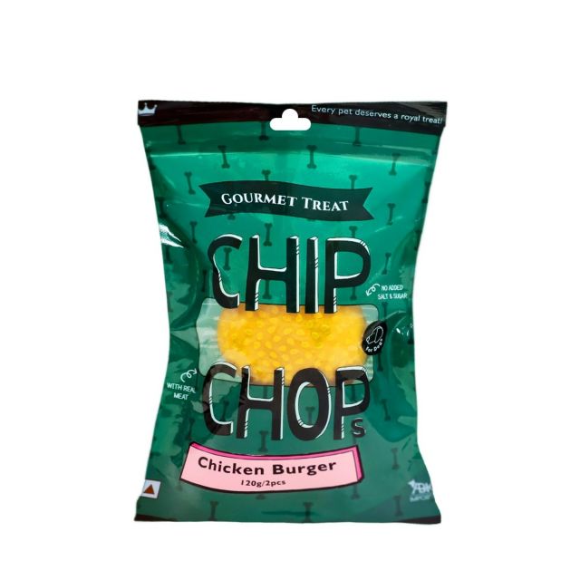 Chip Chops Chicken Burger Dog Meaty Treat - 120 gm