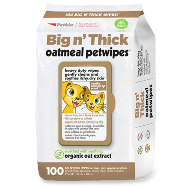 Petkin Pet Wipes for Dogs and Cats, 100 Wipes