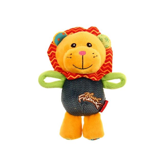 Gigwi Lion Plush Friendz With Squeaker Dog Toy - M