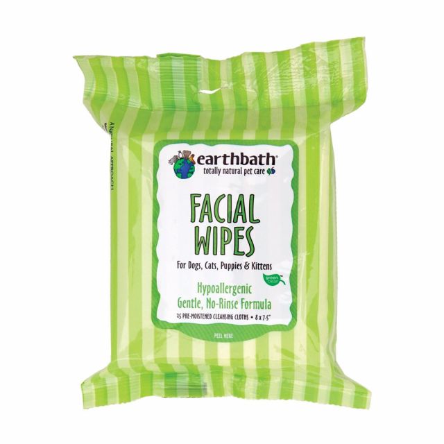 Earthbath Facial Dog/Cat (All Age) Wipes - 25 Wipes