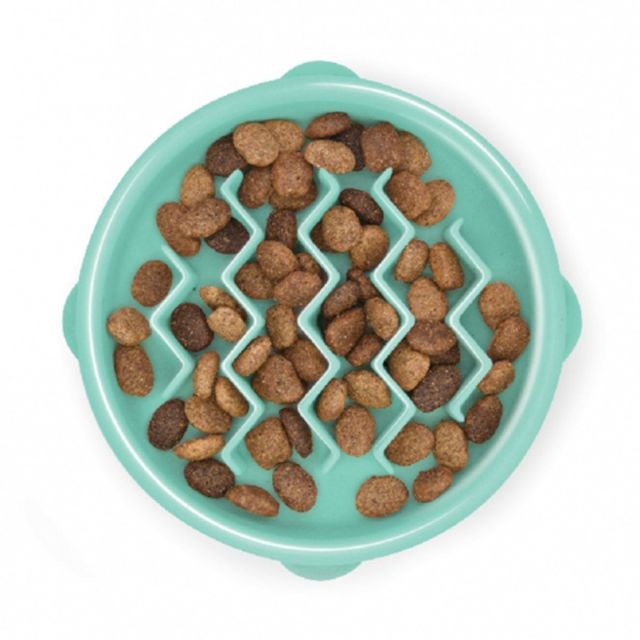 Outward Hound Fun Feeder Slo-Bowl Helps Prevent Obesity & Bloat Dog Bowl Tiny/ Small - 15.24 cm (Assorted Color)