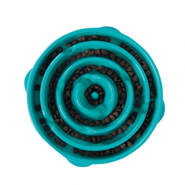 Outward Hound Fun Feeder Slo-Bowl Helps Prevent Obesity & Bloat Dog Bowl Medium/ Mini - 25 cm (Assorted Color)