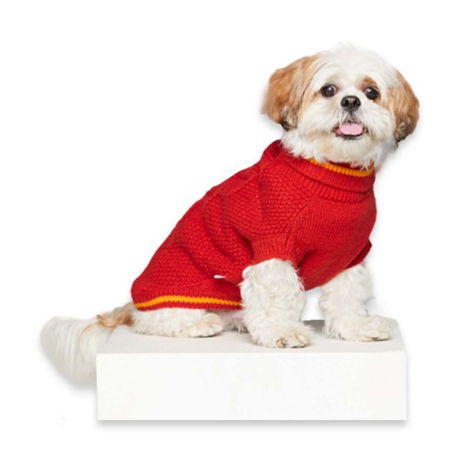beboji Cable Knit Rust Sweater for Dogs